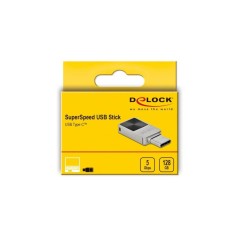 DeLOCK Mini Memory Stick 128GB USB-C 3.2 Gen 1 USB stick Sort Sølv